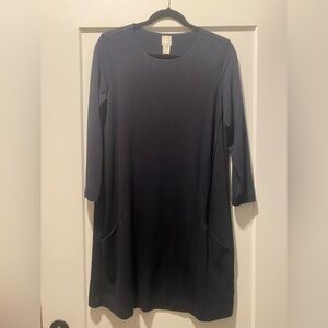 H&M Dark Blue Long Sleeve Dress